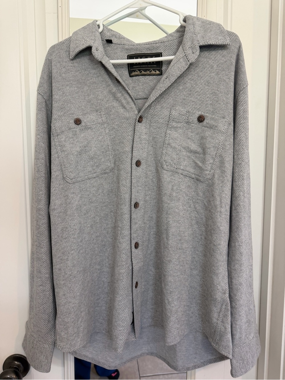 Jachs Light Gray Men's Casual Button-Down Shirt